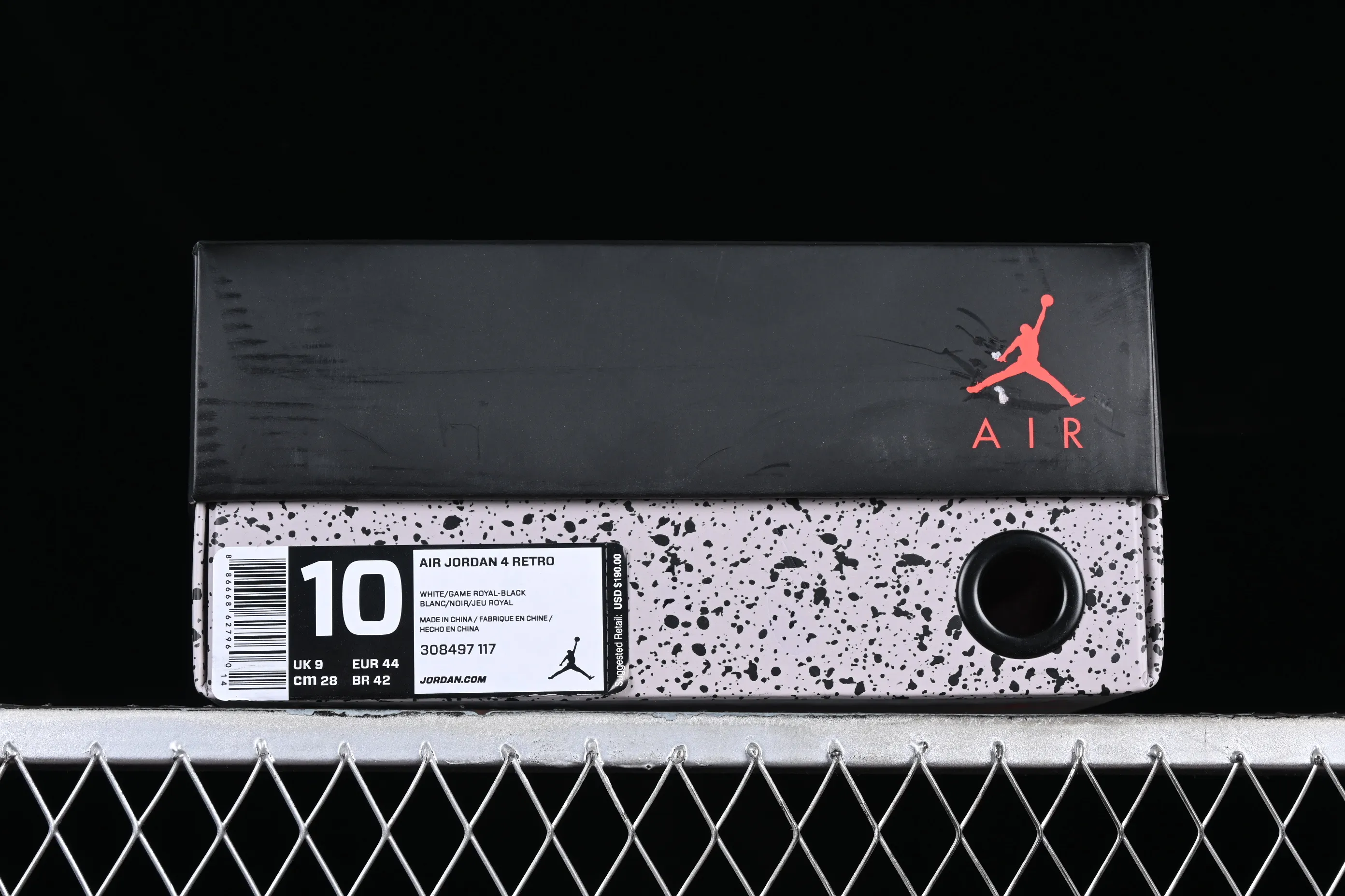 All categories Air Jordan Jordan series basketball shoes Air Jordan 4 GX foreign trade version Air Jordan 4 Retro AJ4 Joe 4 white and blue 308497-117